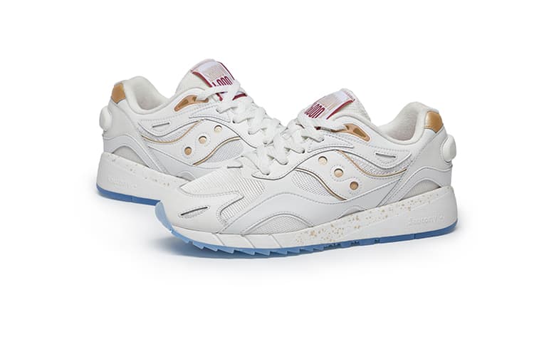 Saucony Shadow 6000 износостойкие повседневные кроссовки с низким верхом унисекс белое золото