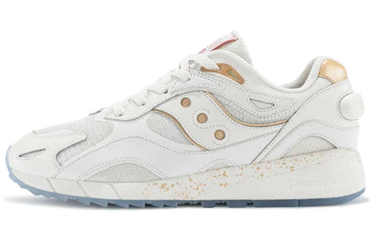 Saucony Shadow 6000 Wear-Resistant Low-Top Casual Running Shoes Unisex White Gold