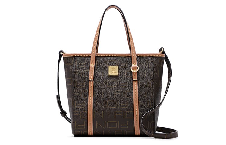 FION Сумка-корзина из ПВХ, большая сумка, сумка для покупок, сумка через плечо Тубы женские коричневые