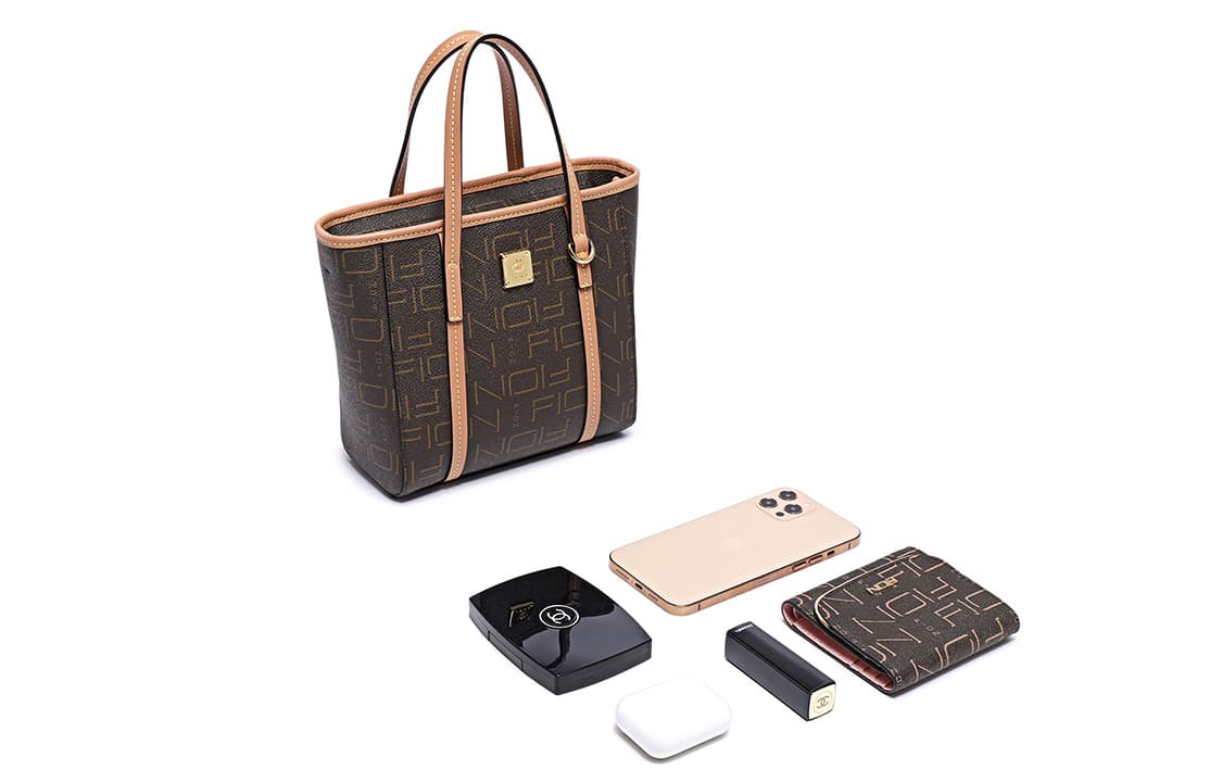 FION Сумка-корзина из ПВХ, большая сумка, сумка для покупок, сумка через плечо Тубы женские коричневые