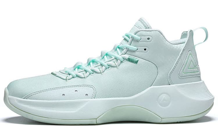 PEAK Nomadic Cushioning Anti-Slip And Wear-Resistant Mid-Top Basketball Shoes Men's Gouache Green