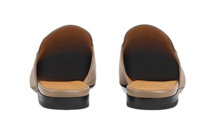 GUCCI Princetown Тапочки коричневые кожаные женские