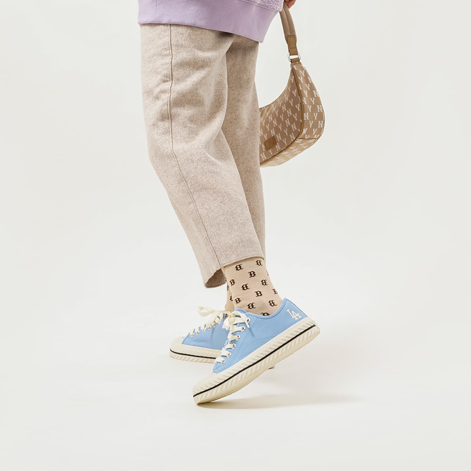 MLB Playball Origin Прочные дышащие легкие парусиновые туфли с низким берцем Унисекс Голубые