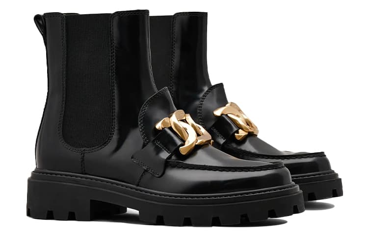 Женские массивные ботинки с логотипом TOD'S