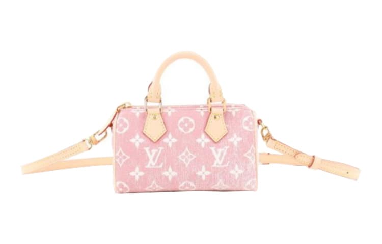 LOUIS VUITTON Nano Speedy Джинсовый жаккардовый розовый