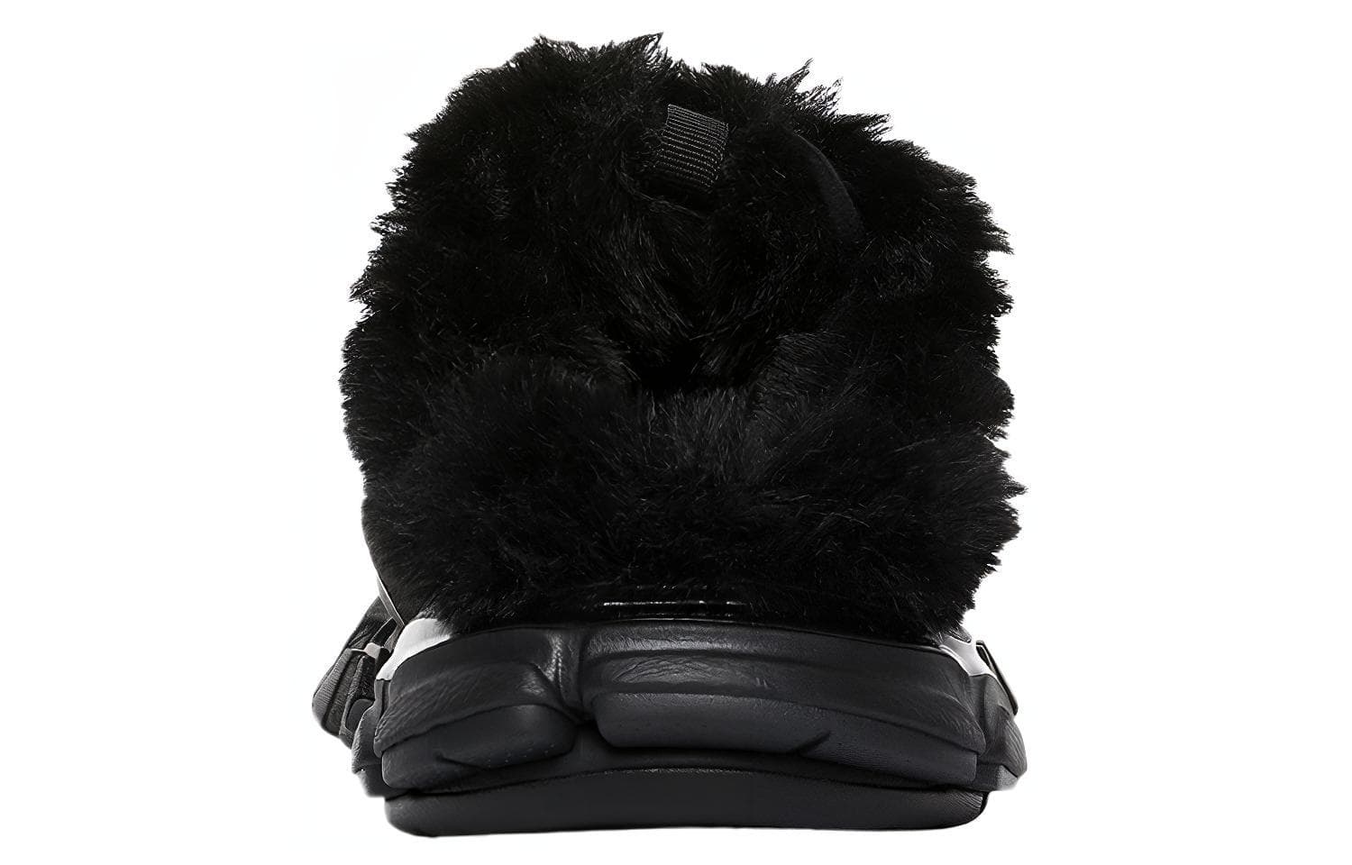 Спортивные мюли Balenciaga из искусственного меха, черные