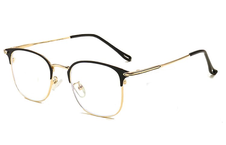 AAJF Metal Round Blue Light Blocking Glass Unisex