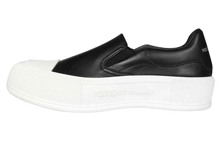 Alexander McQueen Deck Skate Plimsoll 'Black White' Women's
