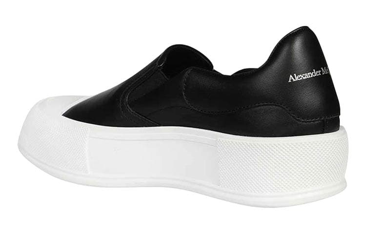 Женские плимсоллы Alexander McQueen Deck Skate, черно-белые
