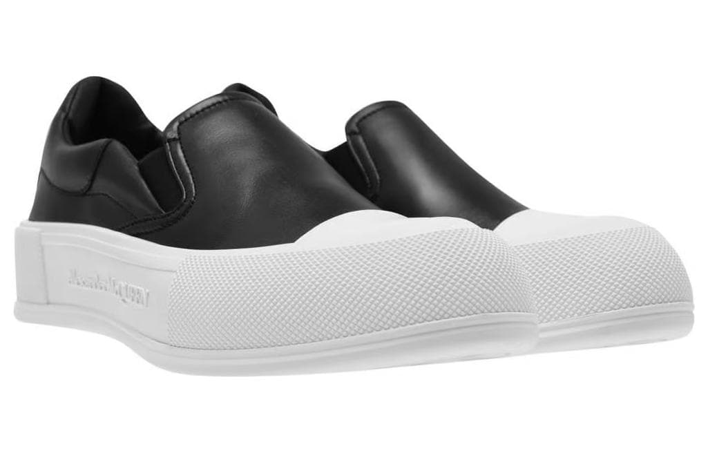 Женские плимсоллы Alexander McQueen Deck Skate, черно-белые