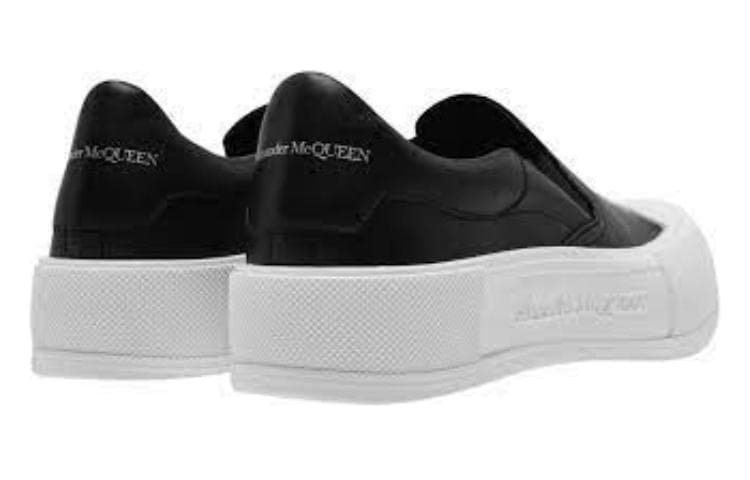 Женские плимсоллы Alexander McQueen Deck Skate, черно-белые