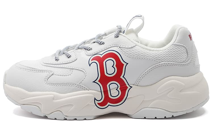 MLB Big Ball Chunky Boston Red Sox Wear-Resistant Lightweight Height Increasing Low-Top Chunky Sneakers Unisex Red