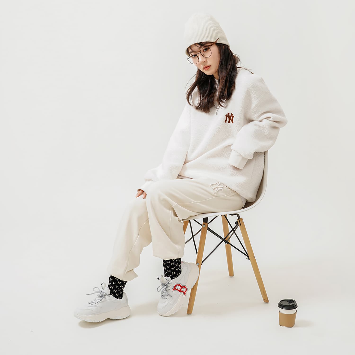 MLB Big Ball Chunky Boston Red Sox Износостойкие легкие кроссовки на массивной подошве, увеличивающие рост, унисекс, красные