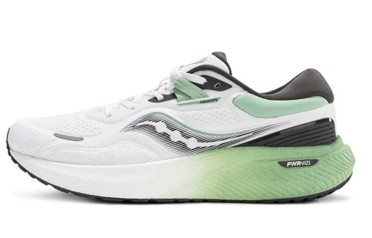 Saucony Surge 1 Shock Absorbers Slip Resistant Abrasion Resistant Low Top Rubber Running Shoes Men's White Green
