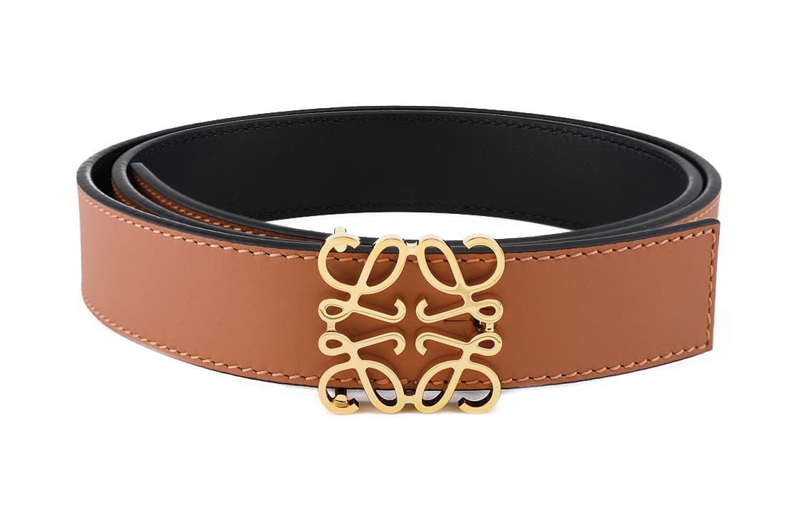 LOEWE Leather Belt Men's Brown 2.8cm