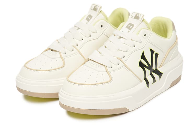 MLB Нескользящие, амортизирующие, устойчивые к истиранию низкие туфли для скейтборда с массивной подкладкой, унисекс, белый, желтый