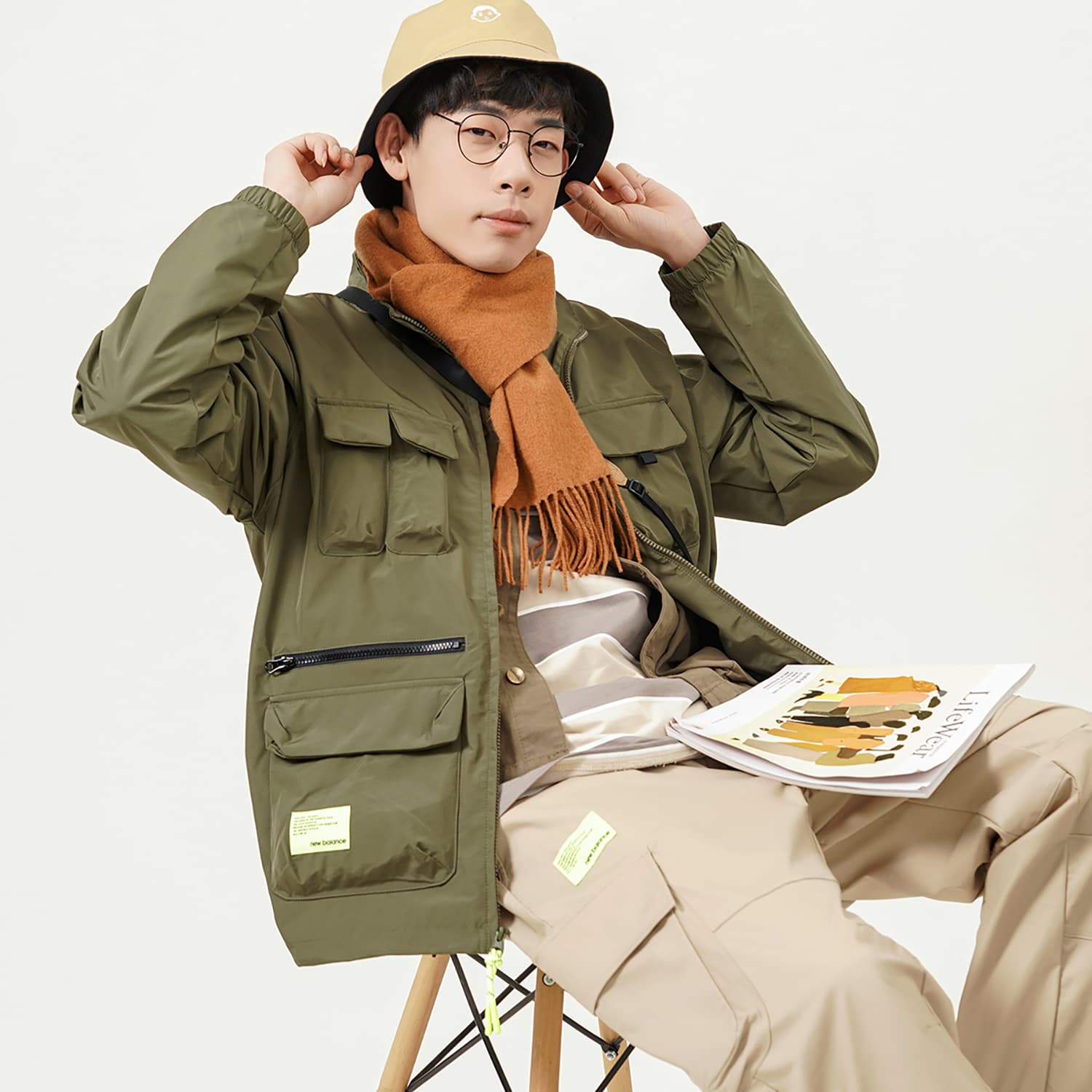 Мужская куртка New Balance, армейско-зеленая