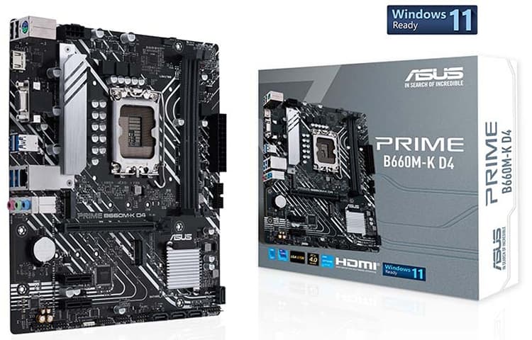 ASUS B660M K D4 Gaming Desktop Computer Motherboards