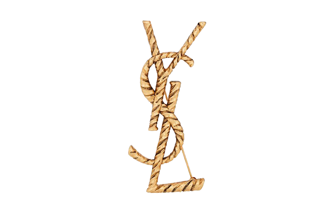 SAINT LAURENT Opyum Ysl Twisted Brooch