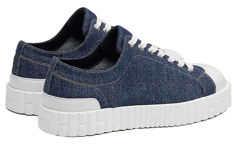 HERMES Низкие стильные туфли для скейтбординга женские сине-белые