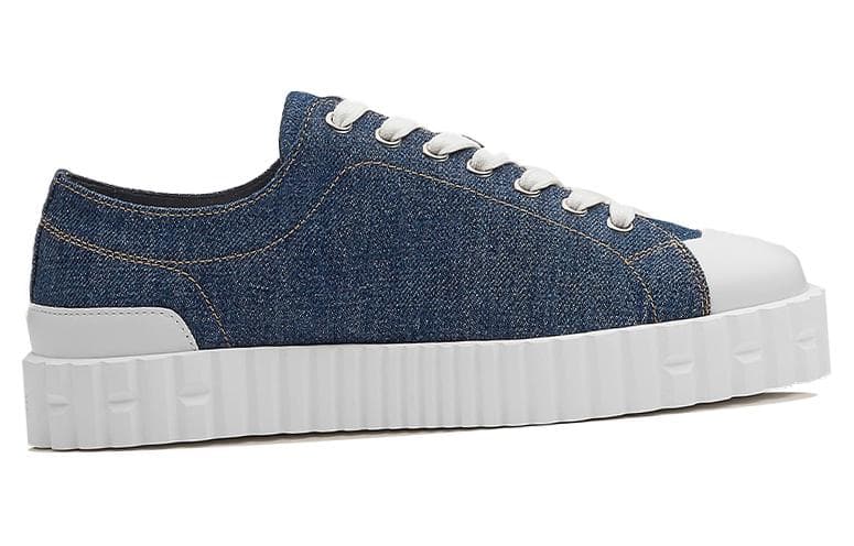 HERMES Низкие стильные туфли для скейтбординга женские сине-белые