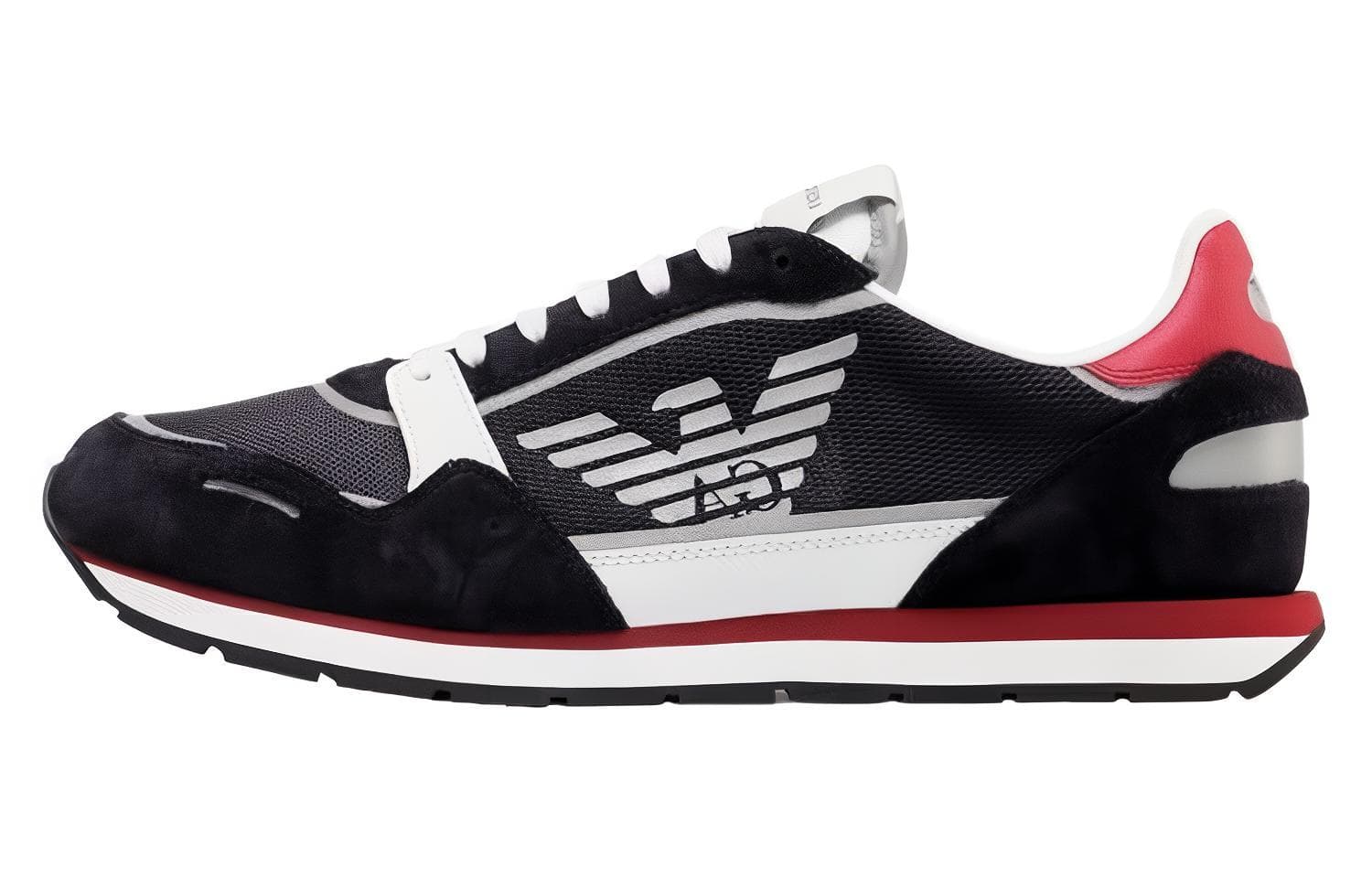 EMPORIO ARMANI Low Top Casual Shoes Men's Black Red