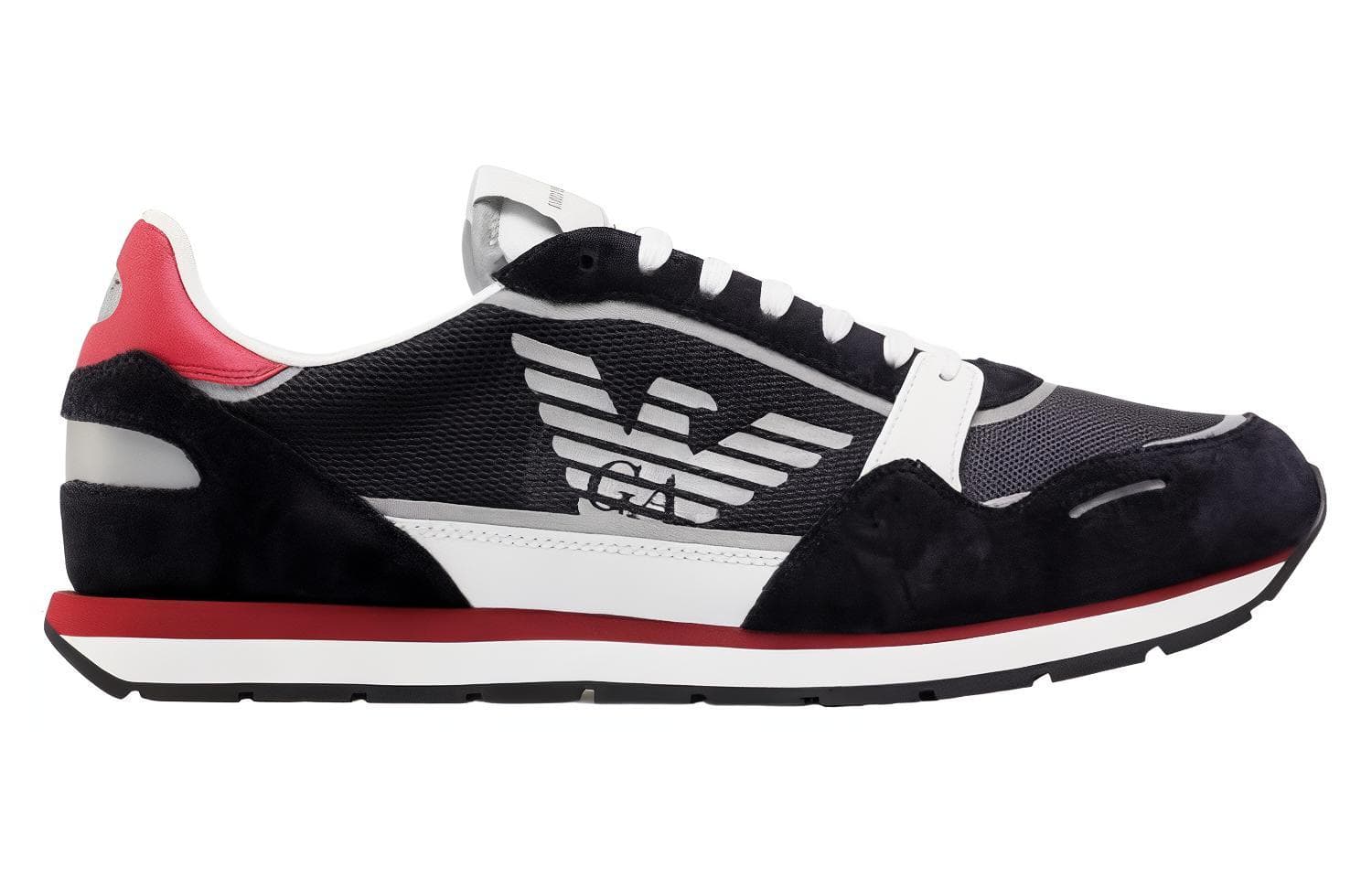 EMPORIO ARMANI Низкие повседневные туфли Мужские Черный Красный