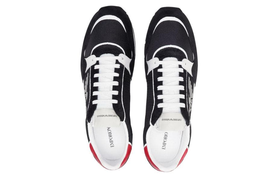 EMPORIO ARMANI Низкие повседневные туфли Мужские Черный Красный