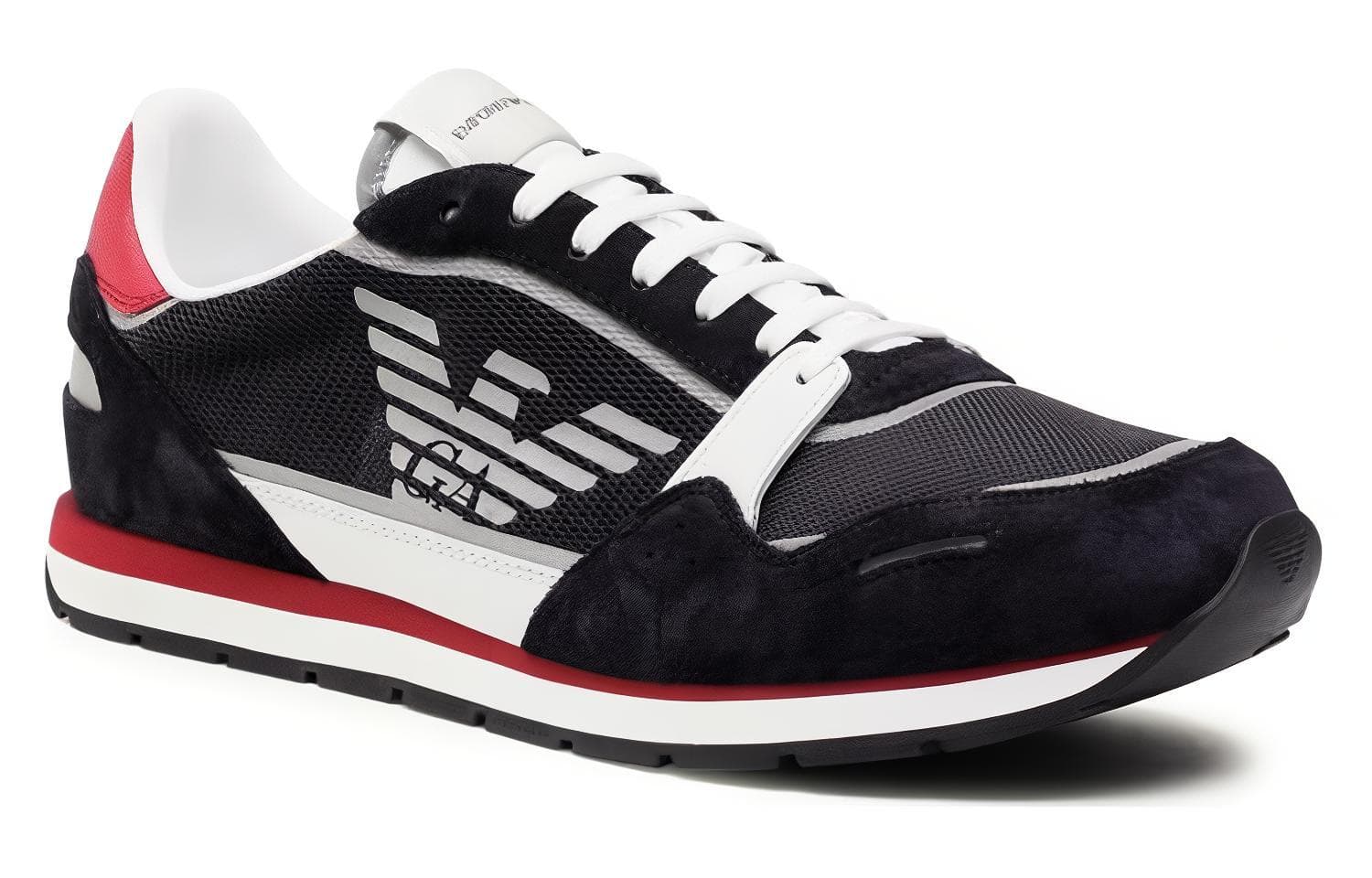 EMPORIO ARMANI Низкие повседневные туфли Мужские Черный Красный