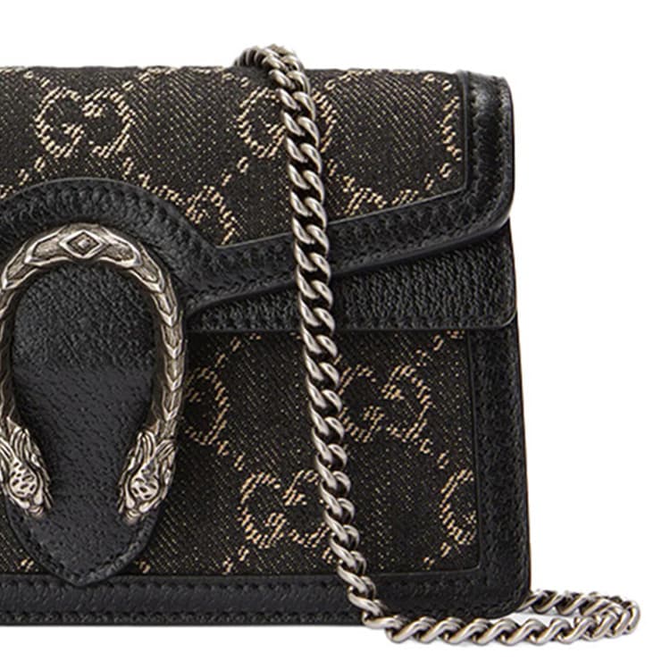 Женская сумка через плечо GUCCI Dionysus GG Super Mini, черная