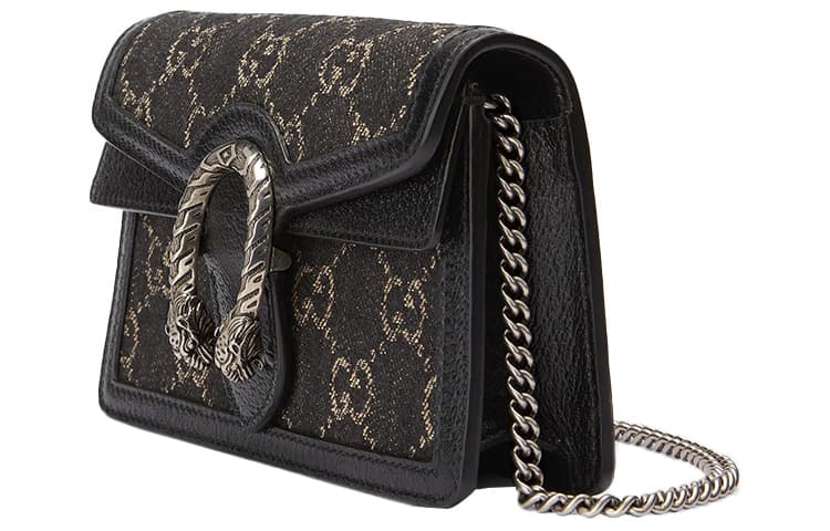 Женская сумка через плечо GUCCI Dionysus GG Super Mini, черная