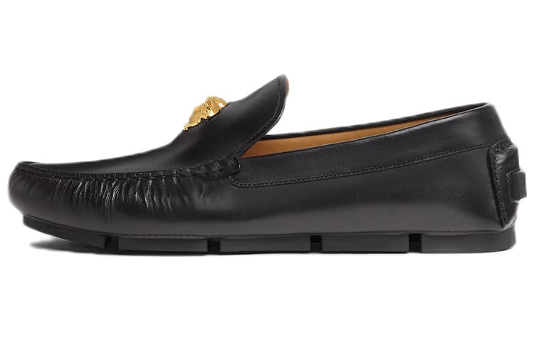 VERSACE La Medusa Driver Loafer 'Black Gold'