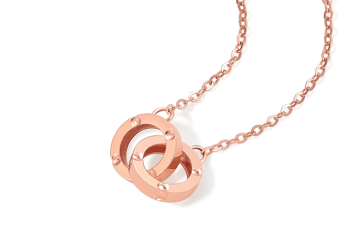 Женские ожерелья из золота 18 карат ZHOU LIU FU