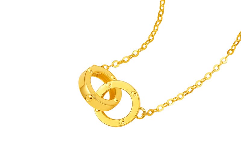 Женские ожерелья из золота 18 карат ZHOU LIU FU