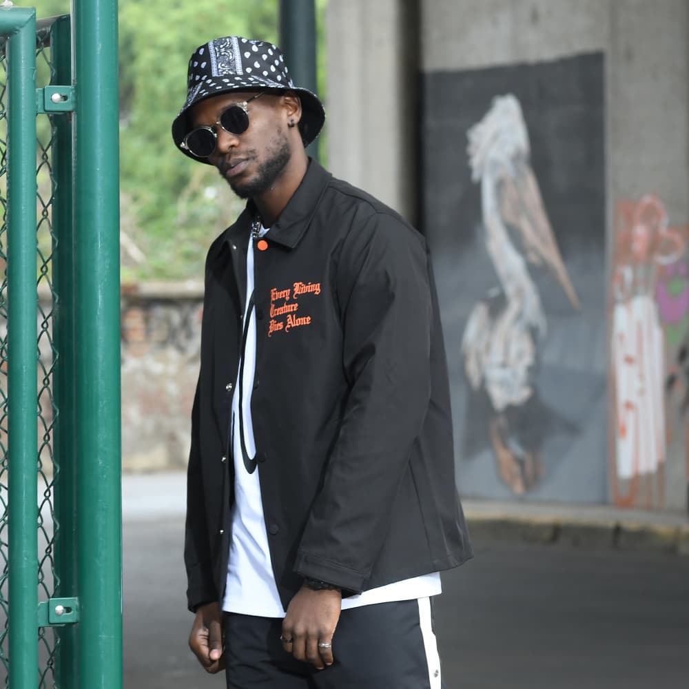 Куртка VLONE Осень Унисекс Черный Оранжевый