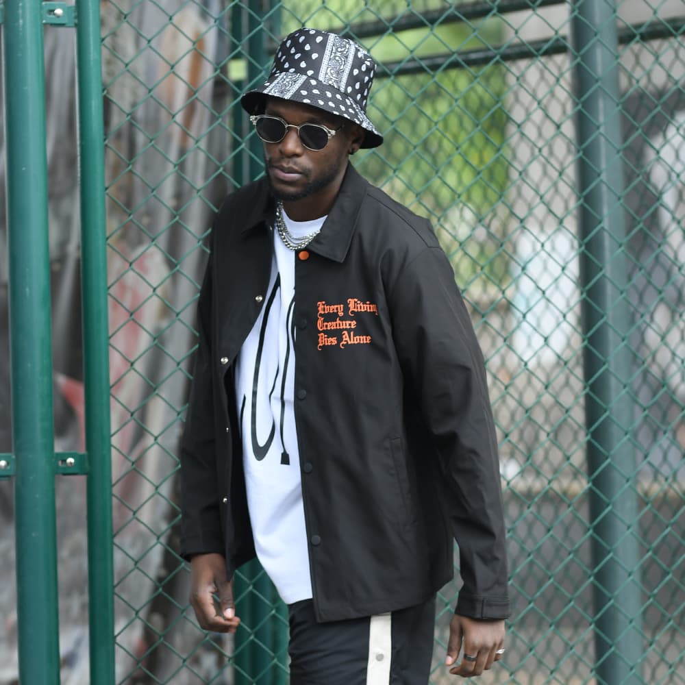 Куртка VLONE Осень Унисекс Черный Оранжевый