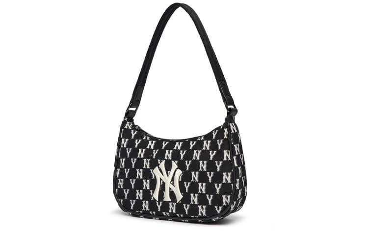 Сумка-хобо MLB NY Yankees Сумка на плечо Monogram Collection Женская черная/белая