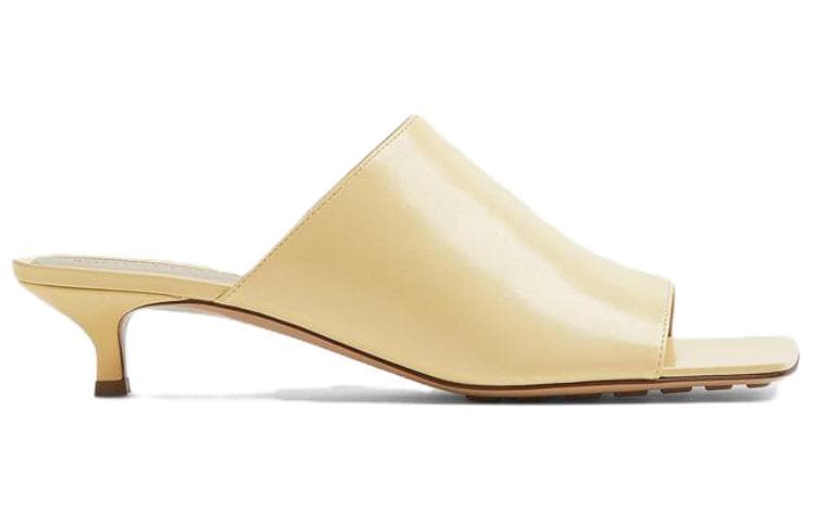 Женские шлепанцы стрейч Bottega Veneta телесного цвета