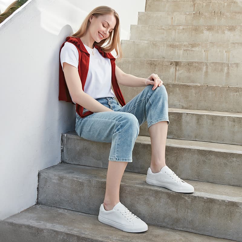 Rockfish Coverage Нескользящие легкие дышащие низкие туфли для скейтборда женские белые