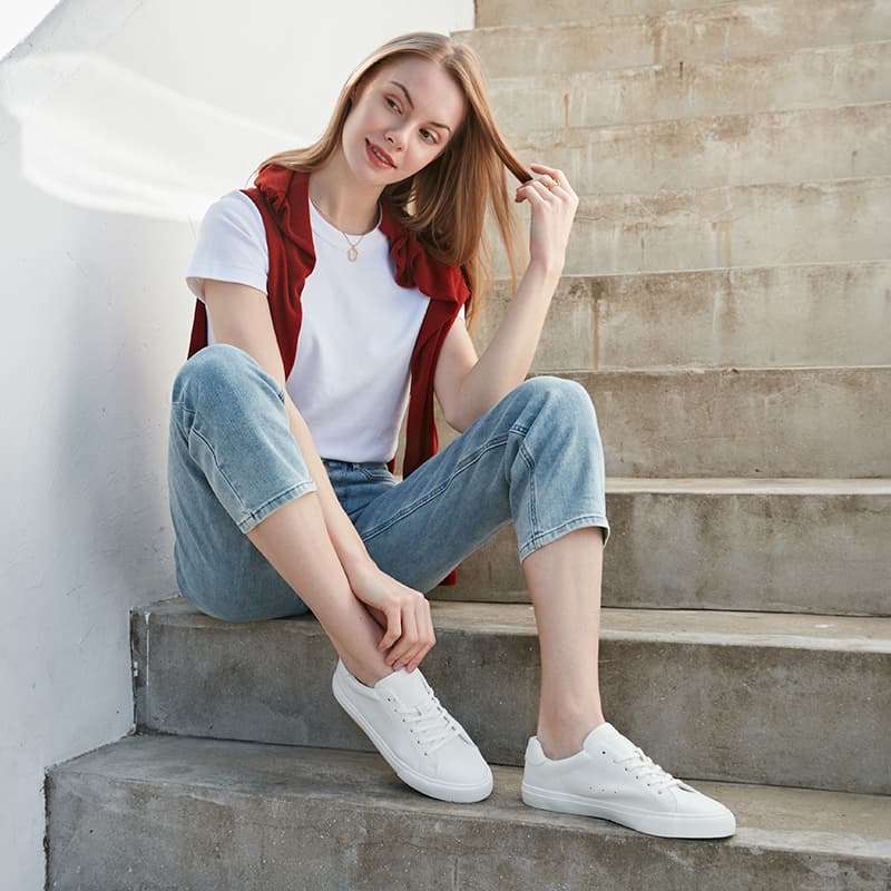 Rockfish Coverage Нескользящие легкие дышащие низкие туфли для скейтборда женские белые