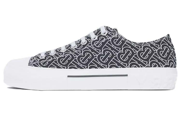 Burberry Monogram Print Cotton Low Black White
