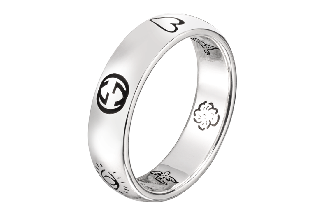 GUCCI Кольцо из стерлингового серебра 925 пробы унисекс