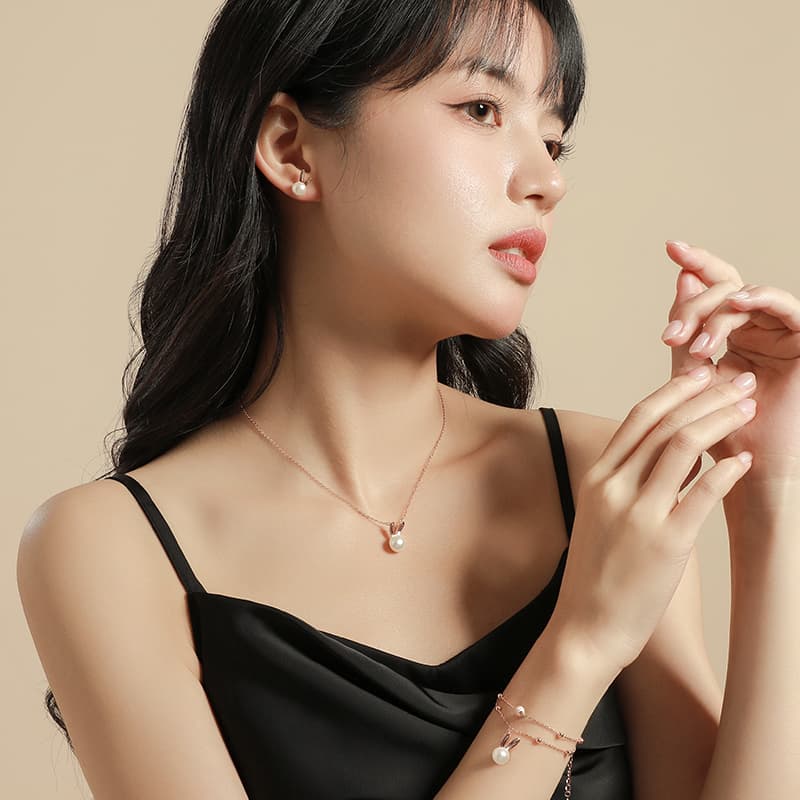 Женские ожерелья из стерлингового серебра 925 пробы VANA, жемчужные ожерелья