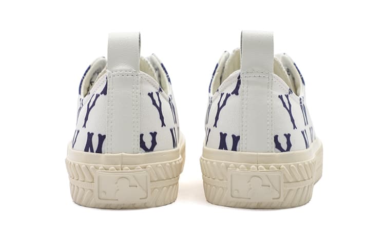 Износостойкие и легкие парусиновые туфли с низким берцем MLB Playball Monogram, унисекс, белые