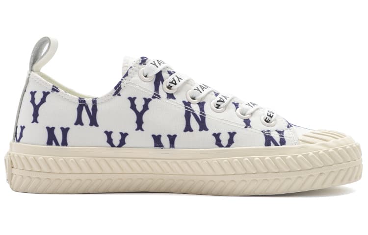 Износостойкие и легкие парусиновые туфли с низким берцем MLB Playball Monogram, унисекс, белые