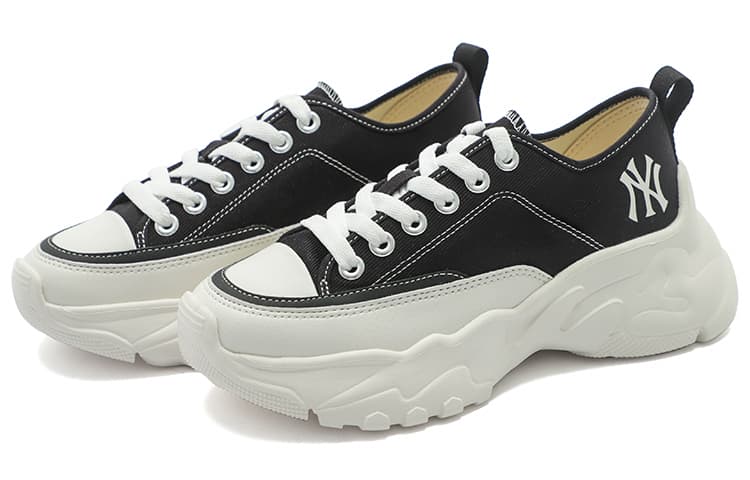 MLB Chunky High Устойчивые к истиранию низкие кроссовки на массивной подошве унисекс, черные