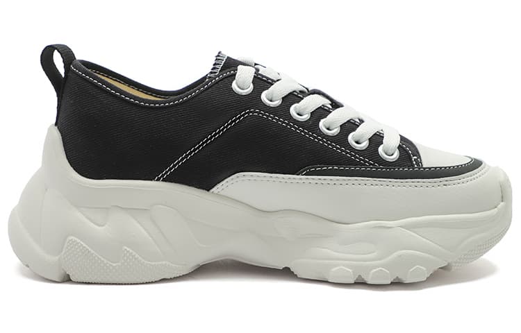 MLB Chunky High Устойчивые к истиранию низкие кроссовки на массивной подошве унисекс, черные