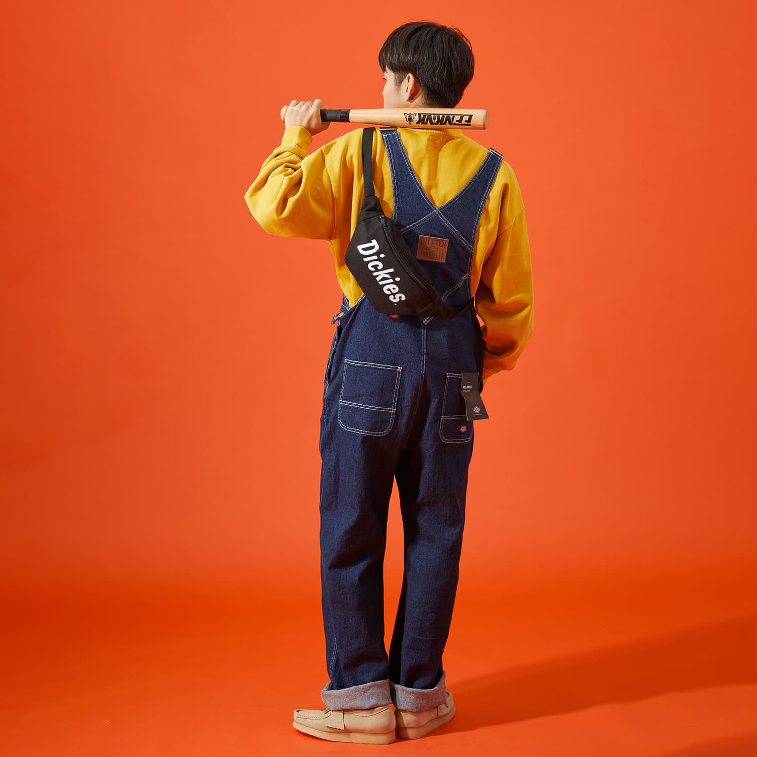 Сумка на ремне Dickies из полиэстера Поясная сумка через плечо Сумка через плечо Обычный унисекс Черный