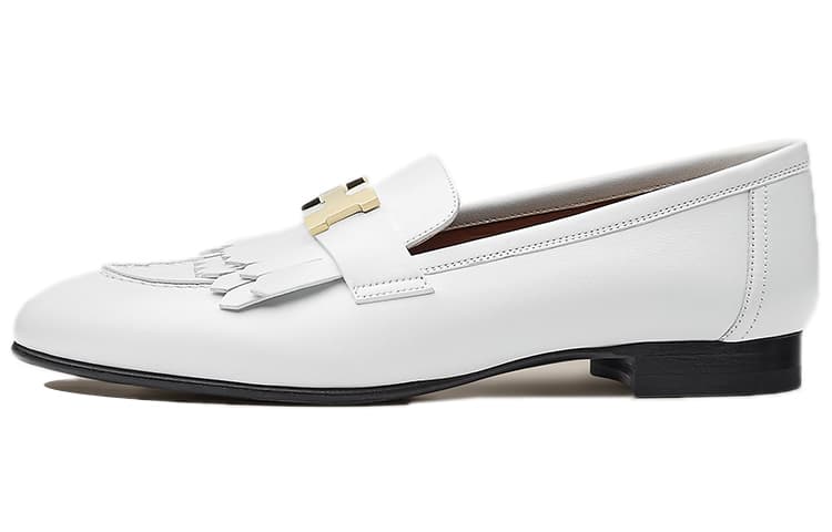HERMES Royal Casual Single Shoes Women's White