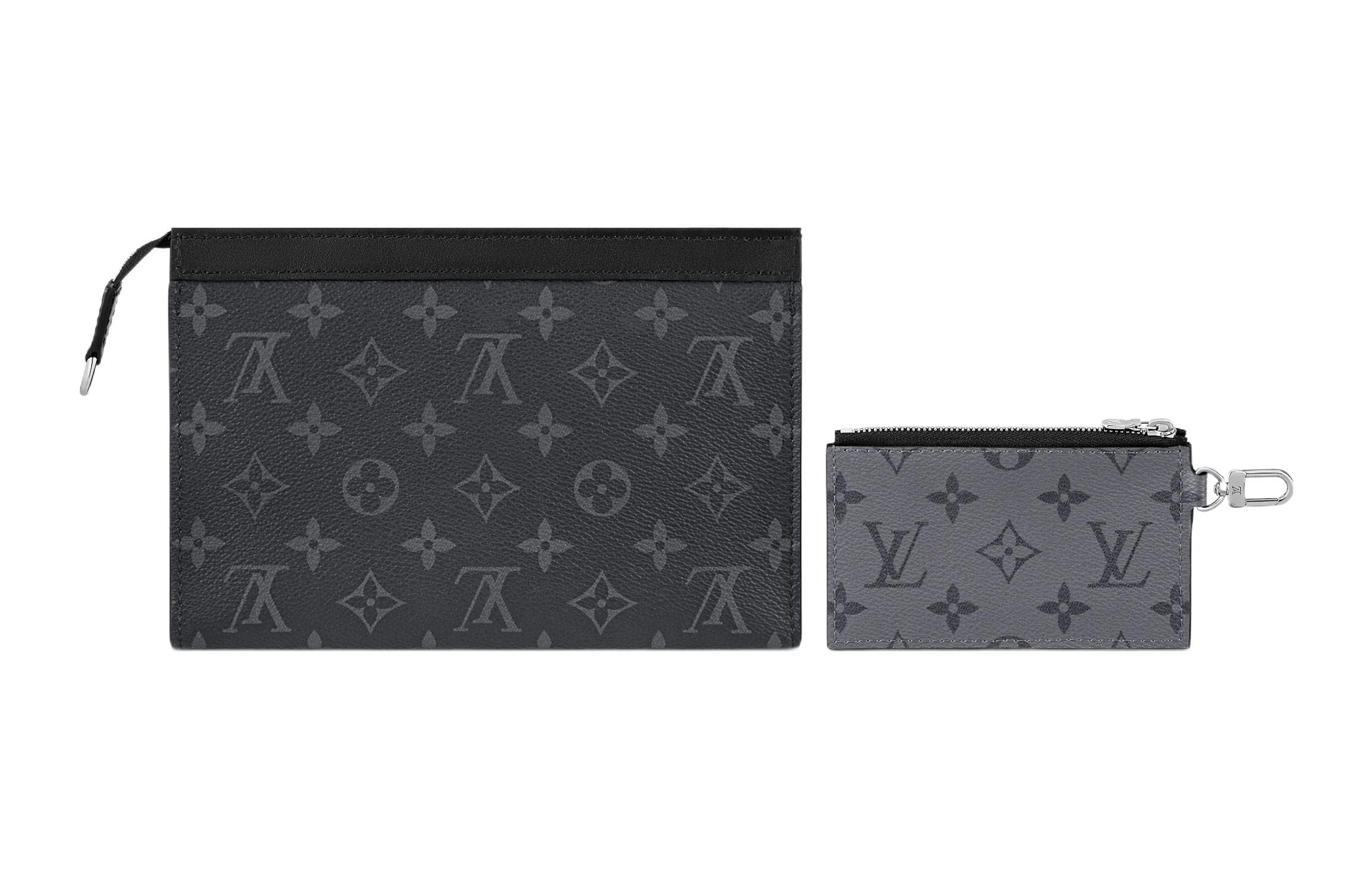 LOUIS VUITTON Gaston Носимый кошелек Monogram Eclipse Reverse, черный